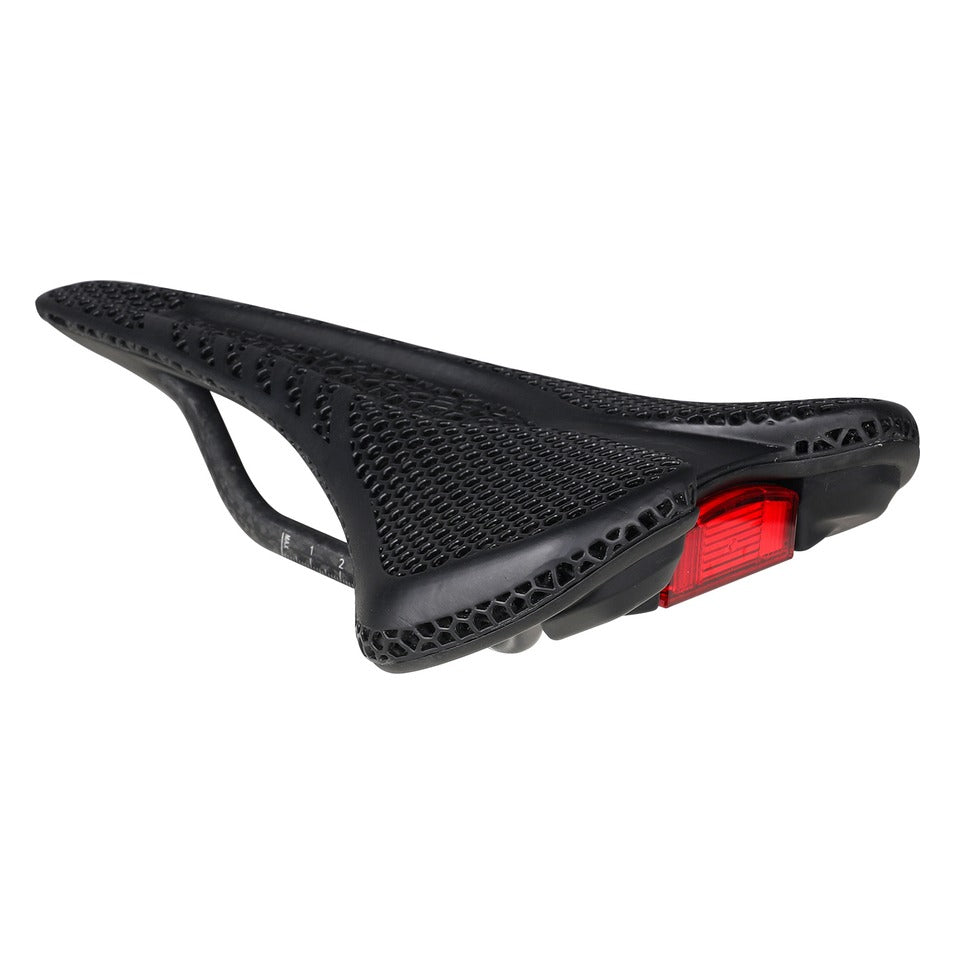 Gaciron Lotus PE-265 Long Nose 3D Printed Carbon Saddle with Smart Tail Light