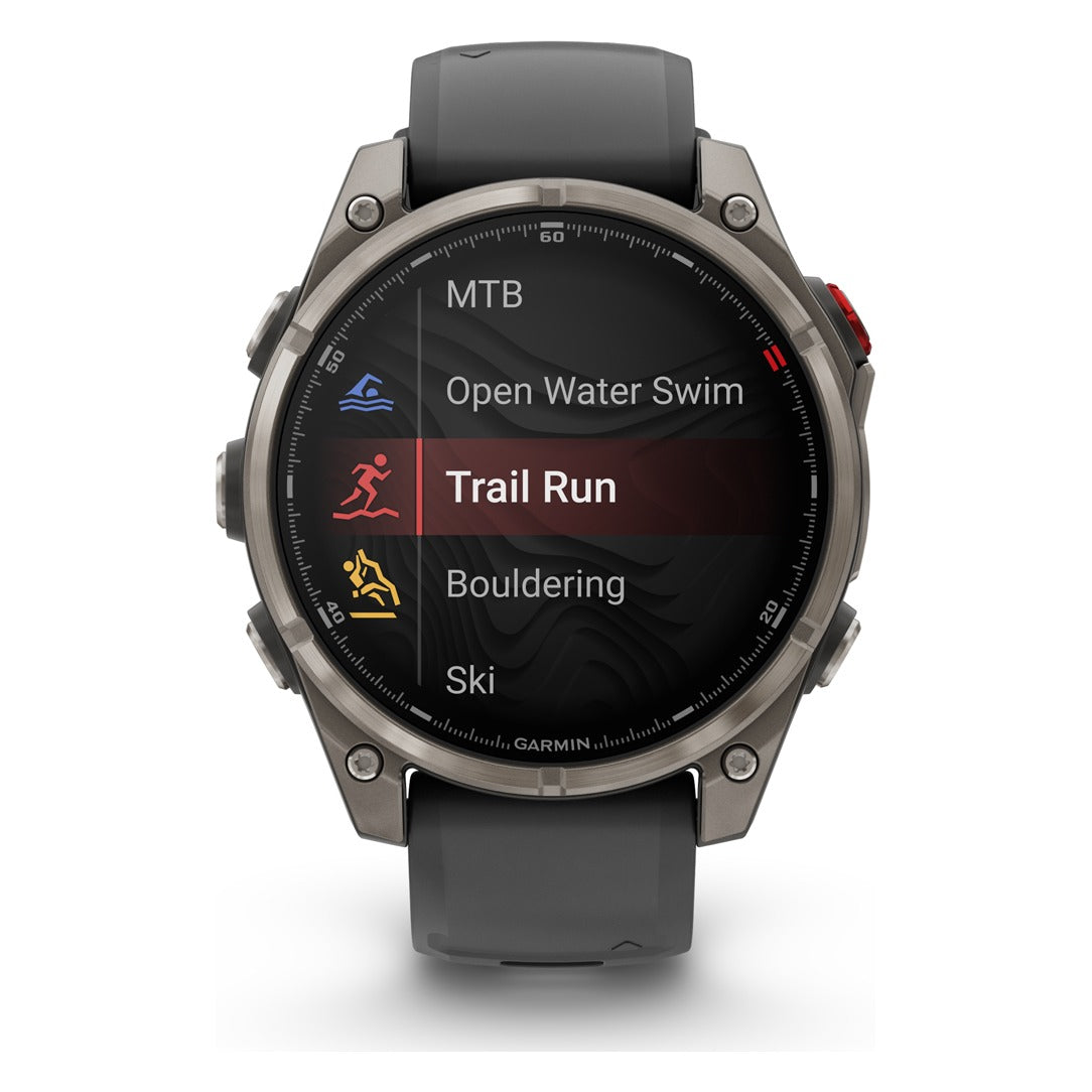Garmin fenix 8 Pro 47mm AMOLED Sapphire Smartwatch - Titanium with Graphite/Black Band