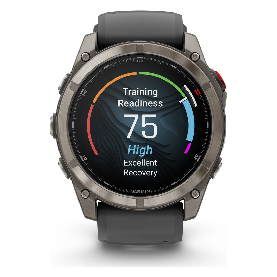 Garmin fenix 8 Pro 51mm AMOLED Sapphire Smartwatch - Titanium with Graphite/Black Band