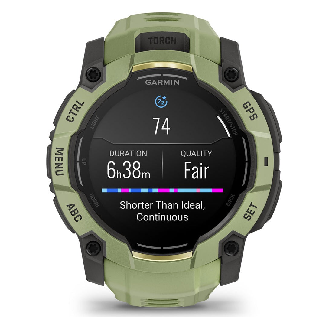 Garmin Instinct 3 50mm AMOLED Smartwatch - Fern Green