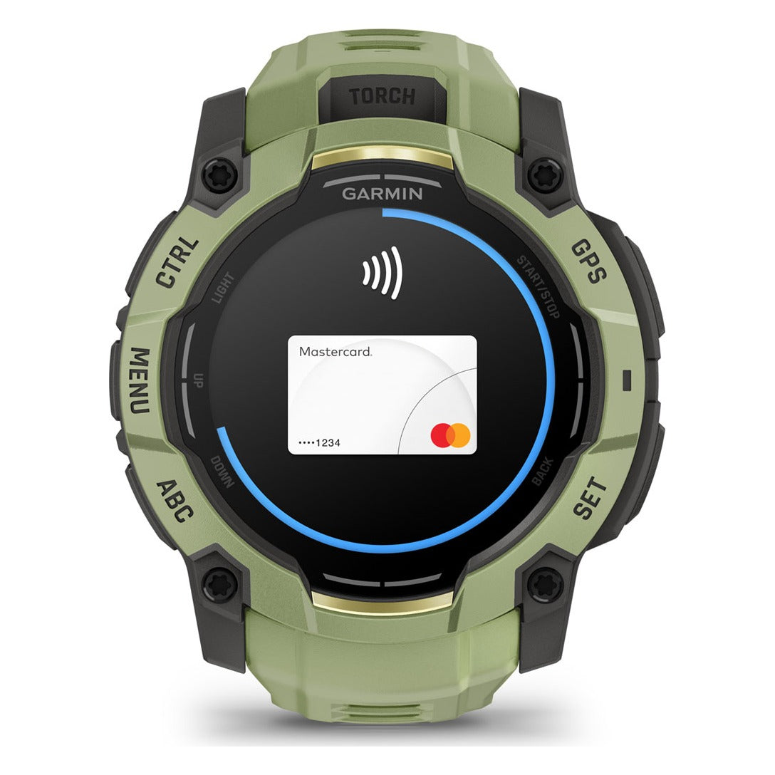 Garmin Instinct 3 50mm AMOLED Smartwatch - Fern Green