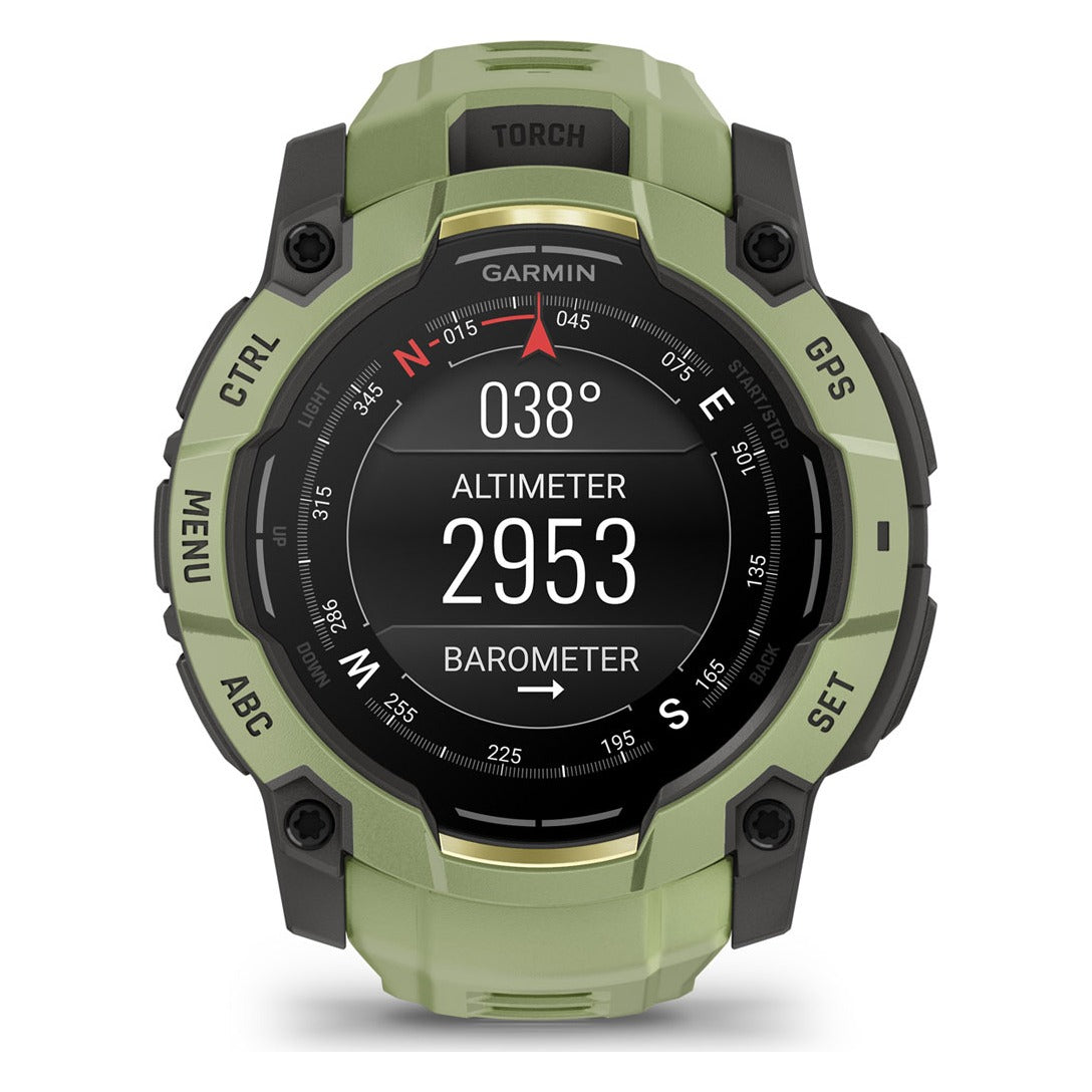 Garmin Instinct 3 50mm AMOLED Smartwatch - Fern Green