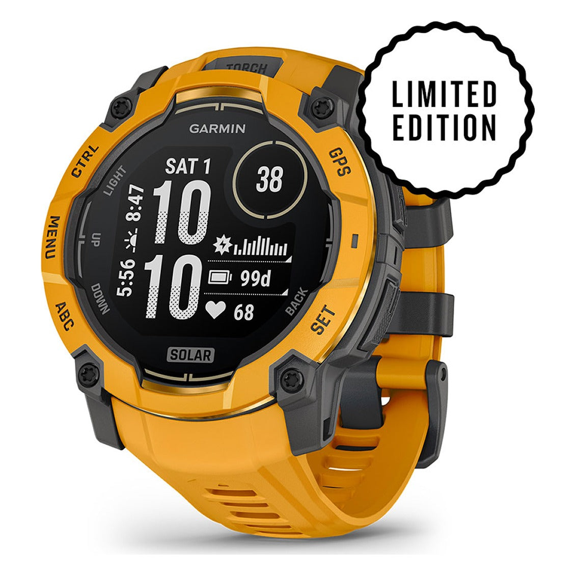 Garmin Instinct 3 50mm Solar Smartwatch - Sunburst