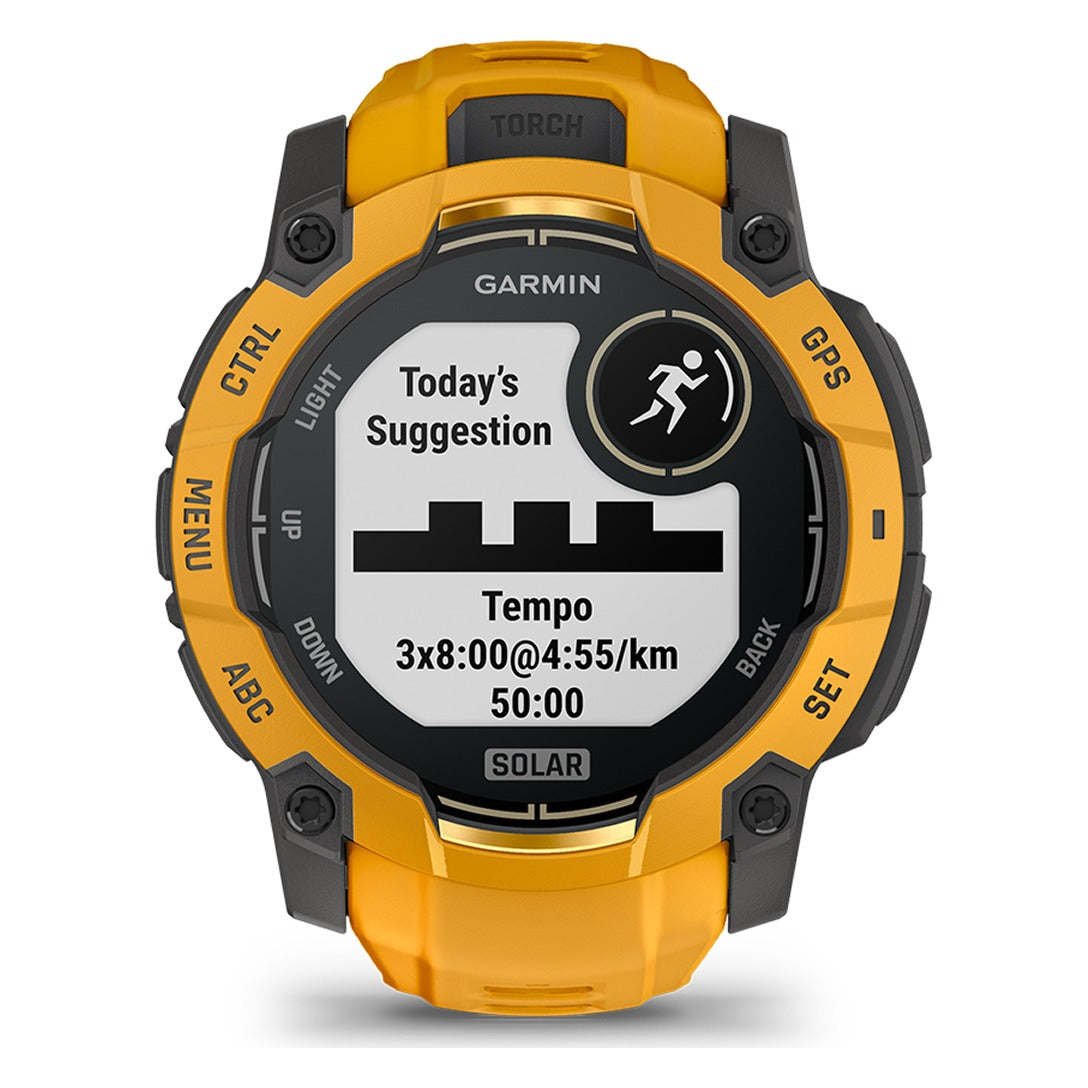 Garmin Instinct 3 50mm Solar Smartwatch - Sunburst