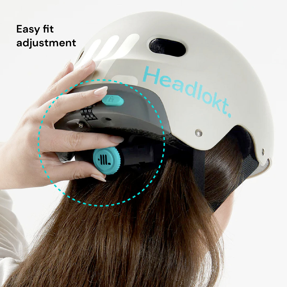 Headlokt Lockable Bike/Scooter Helmet Stone Grey