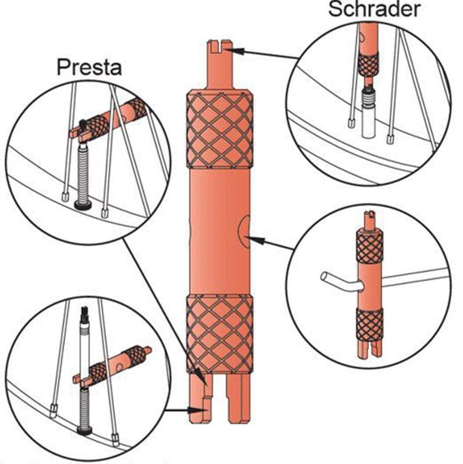 Icetoolz Valve Core Remover for Presta/Schrader