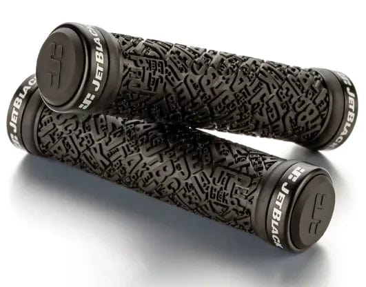 JetBlack Pro Lock On Grips Black With Black Rings