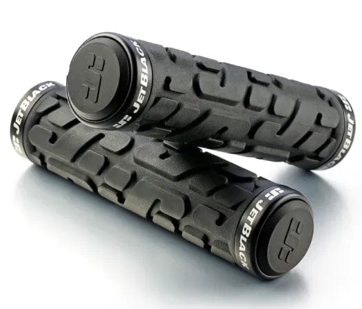 JetBlack Rivet Lock On Grips Black/Black Rings