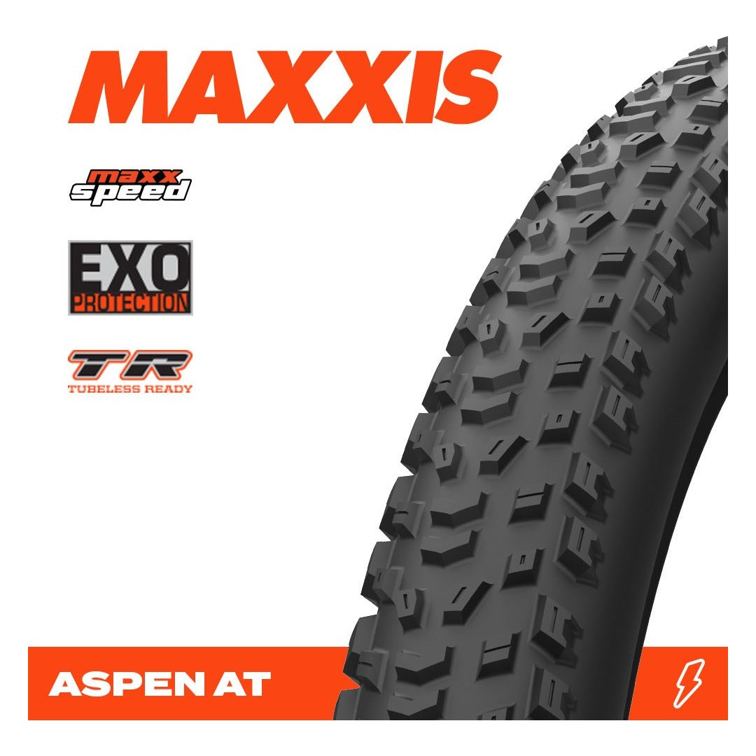 Maxxis Aspen AT 32 x 2.40" MaxxSpeed EXO TR Folding 120TPI E-50 Tyre
