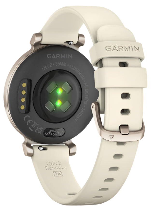 Garmin Lily 2, Cream Gold with Coconut Silicone Band