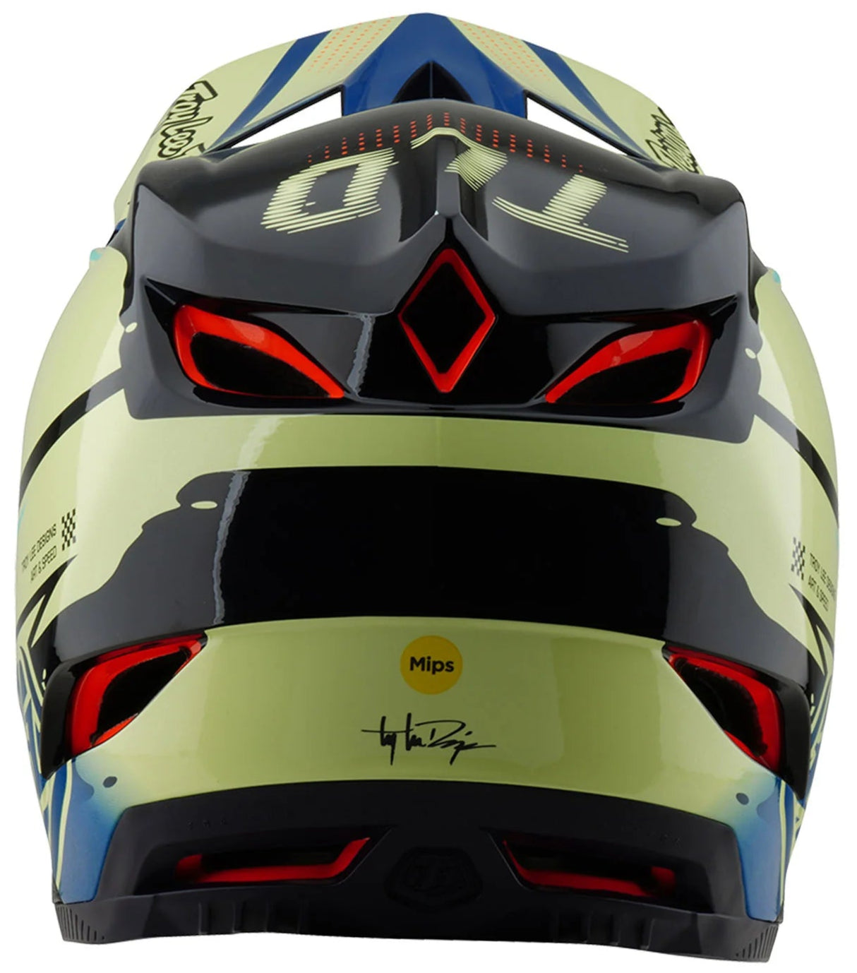 Troy Lee Designs D4 AS COMPOSITE HELMET DRIP GLO YELLOW