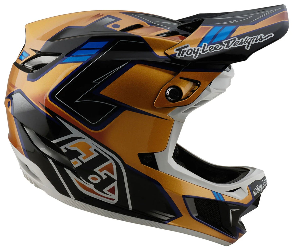 Troy Lee Designs D4 AS COMPOSITE HELMET ROYALTY BLACK / GOLD