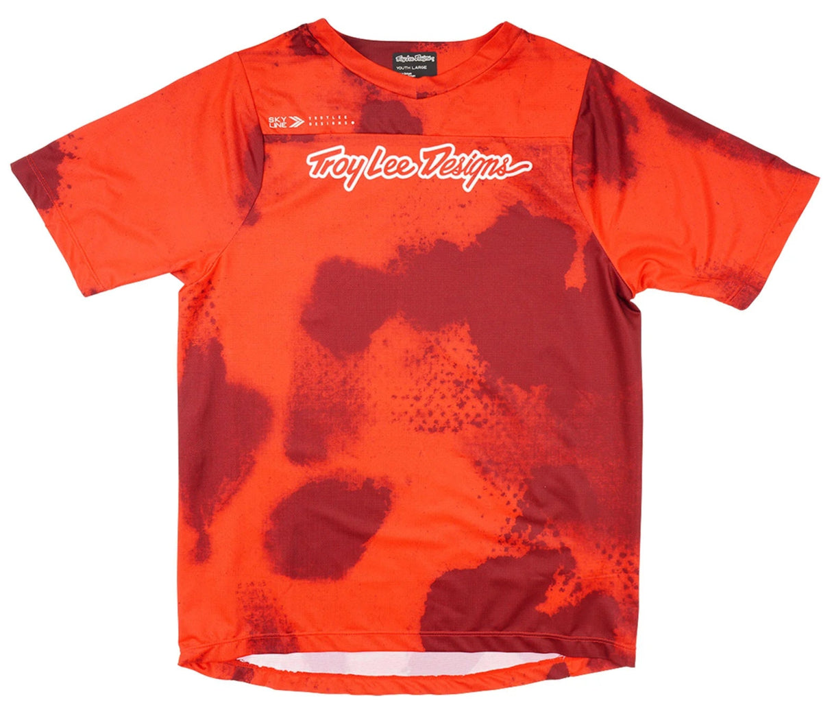 Troy Lee Designs YOUTH SKYLINE SS JERSEY FLARED FIERY RED FRONT