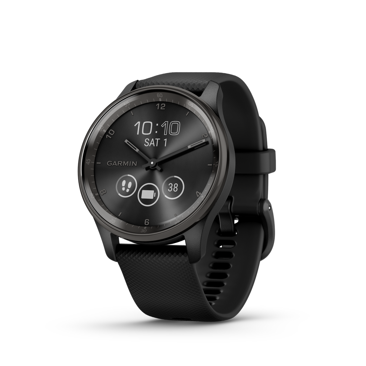 Garmin Vivomove Trend Stainless Steel Bezel Black Watch