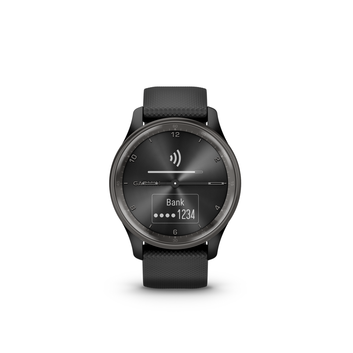 Garmin Vivomove Trend Stainless Steel Bezel Black Watch