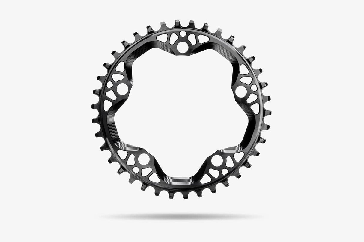 absoluteBLACK Round PREMIUM 110BCD 5 Hole CX NW Chainring Black / 42T