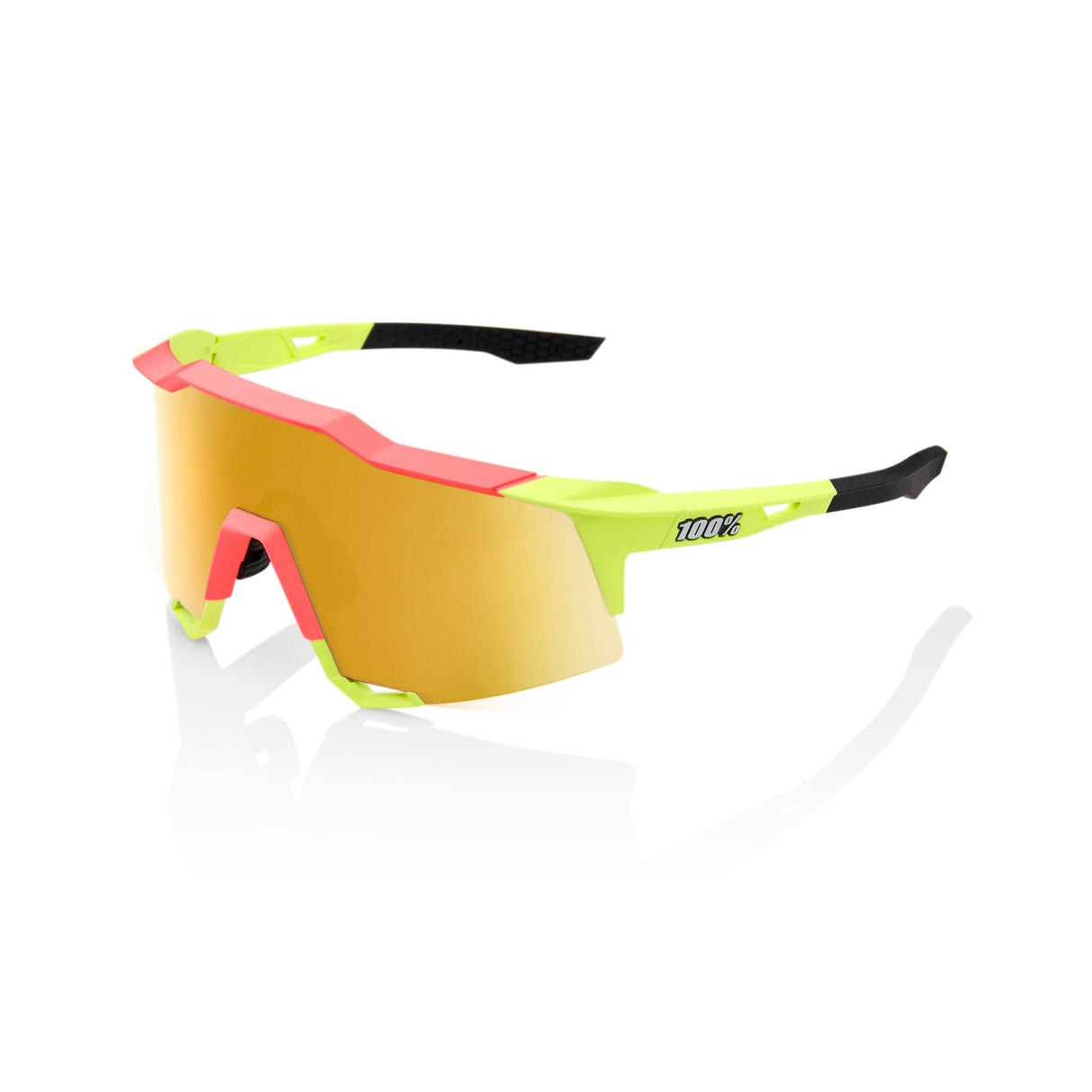 100 Percent Eyewear SPEEDCRAFT - Matte Washed Neon Yellow - Flash Gold