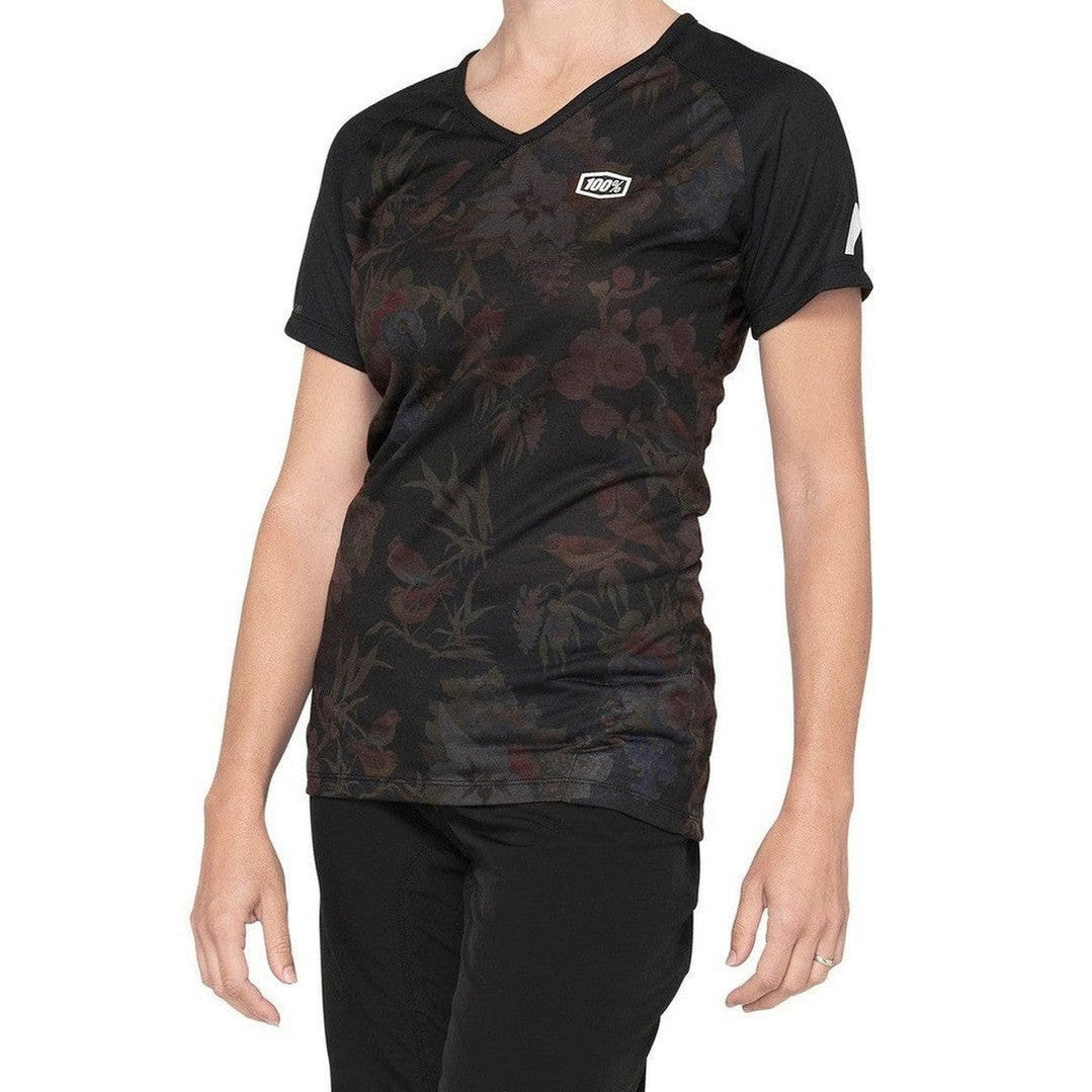 100 Percent AIRMATIC Women's Jersey Black Floral