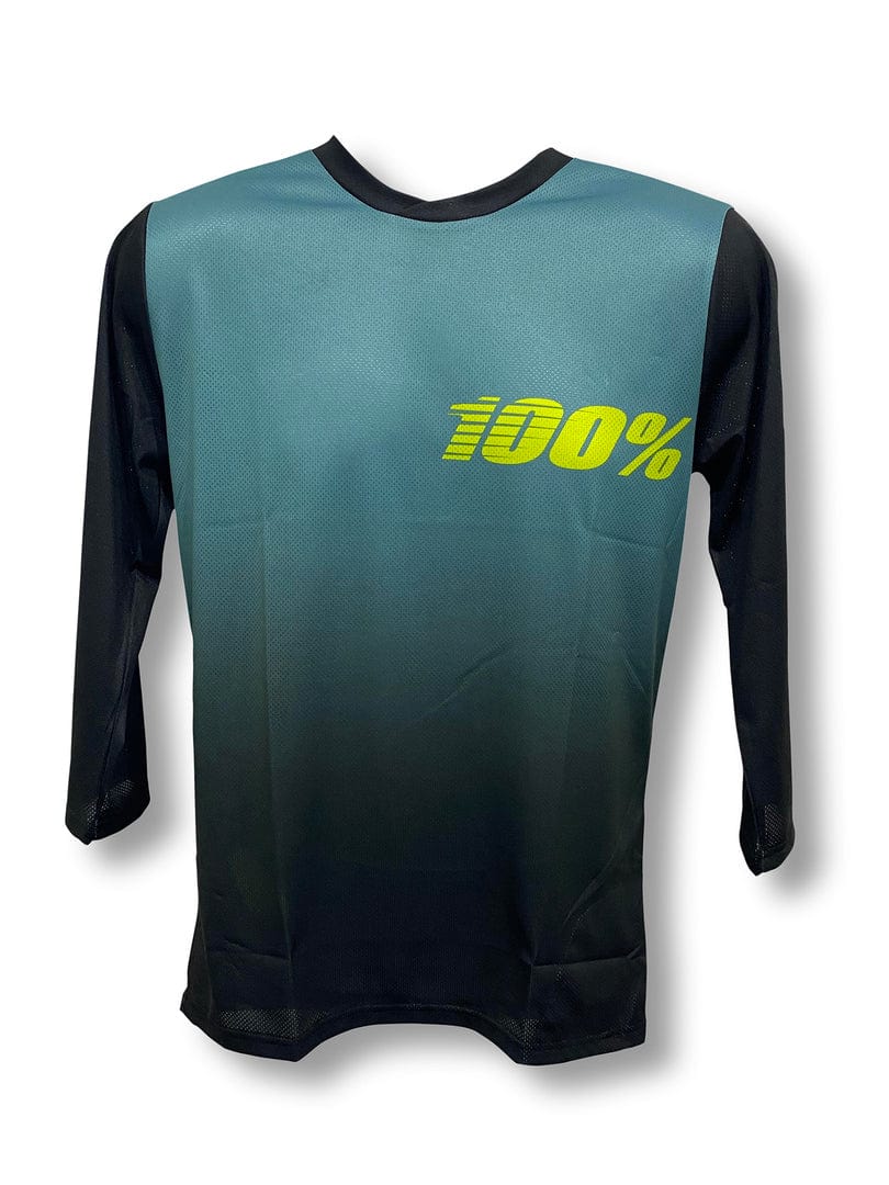 100 Percent RIDECAMP 3/4 Jersey Teal/Black