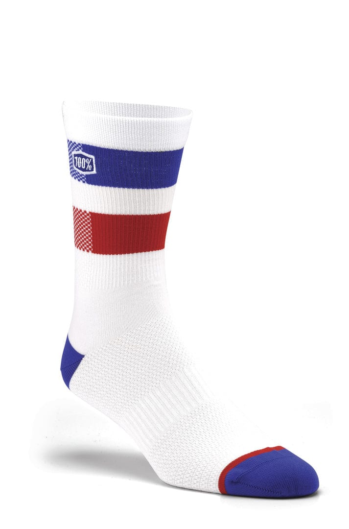 100 Percent FLOW Performance Socks White