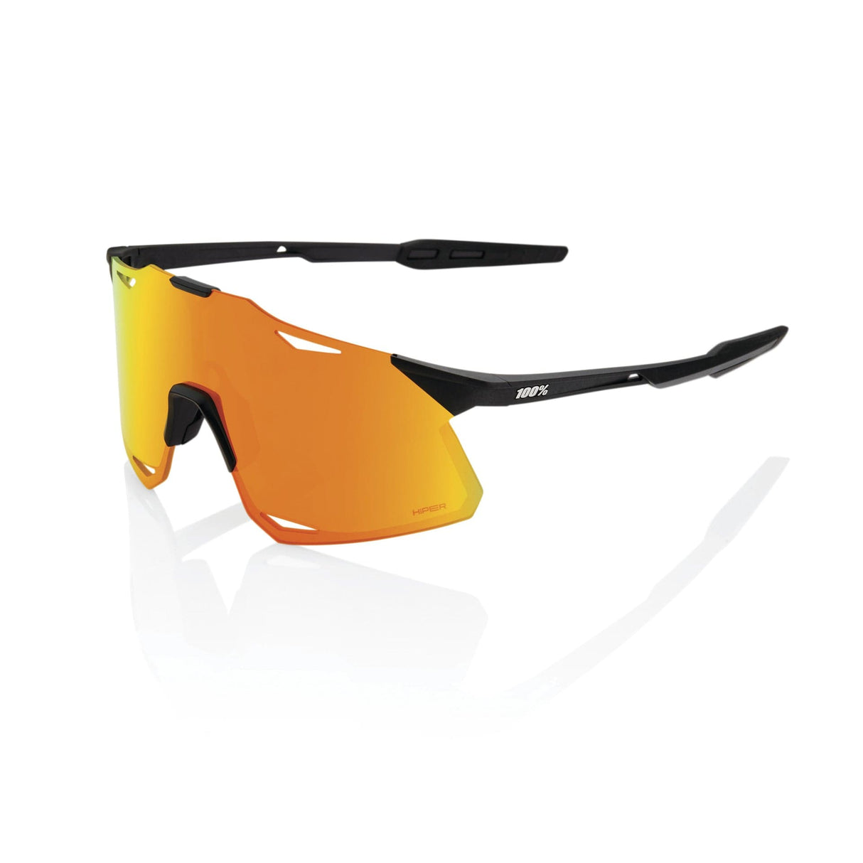 100 Percent Eyewear HYPERCRAFT - Matte Black - HiPER Red Mirror