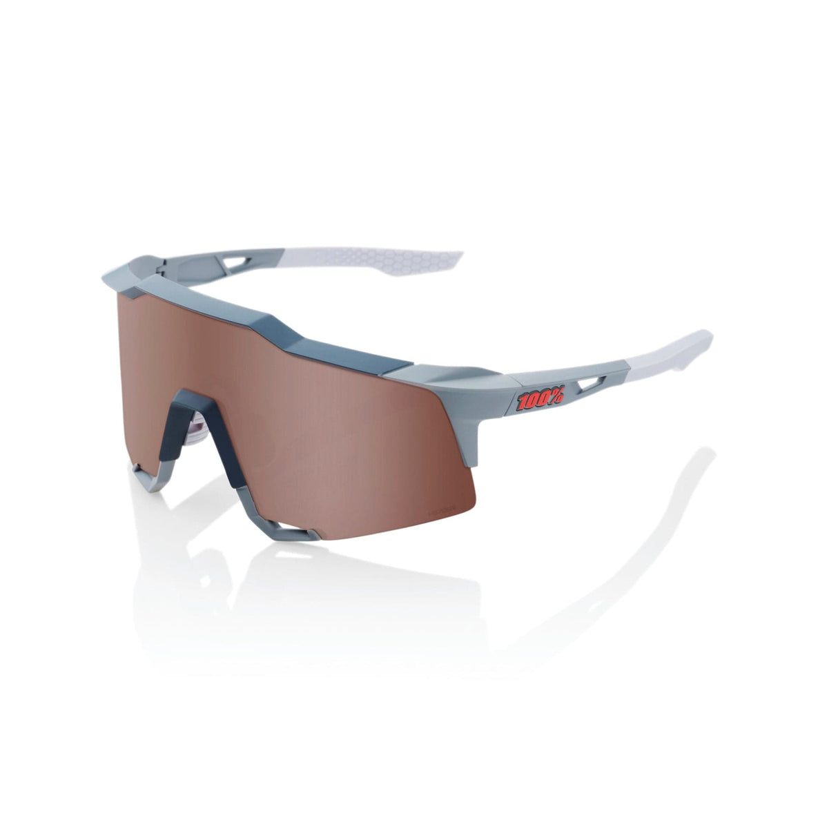 100 Percent Eyewear SPEEDCRAFT - Soft Tact Stone Grey - HiPER Crimson Silver