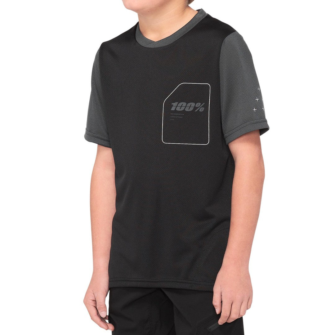 100 Percent RIDECAMP Youth Jersey Black/Charcoal