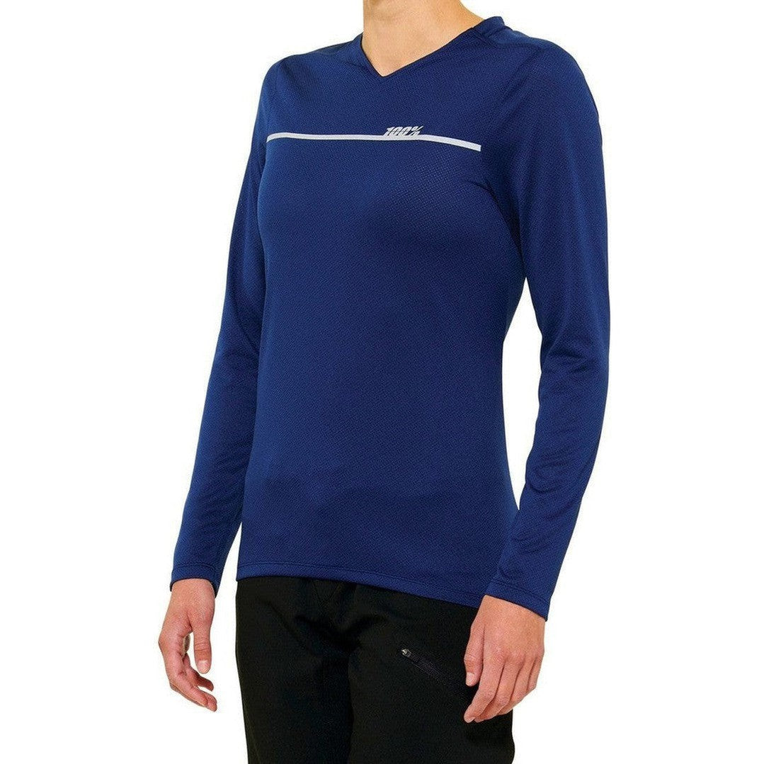 100 Percent RIDECAMP Women's LS Jersey Navy