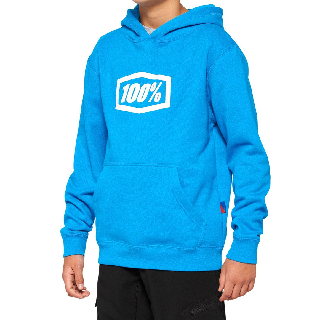 100 Percent ICON Youth Pullover Hoodie Fleece Skyblue