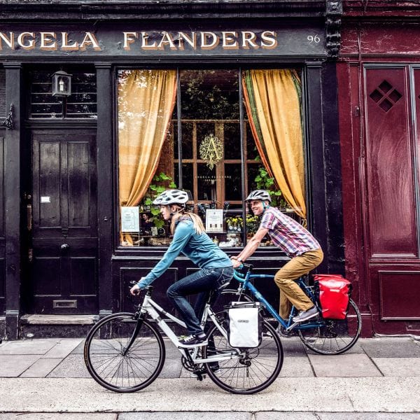 Ortlieb Back Roller City QL1 Waterproof Pannier Bag White Black Lifestyle