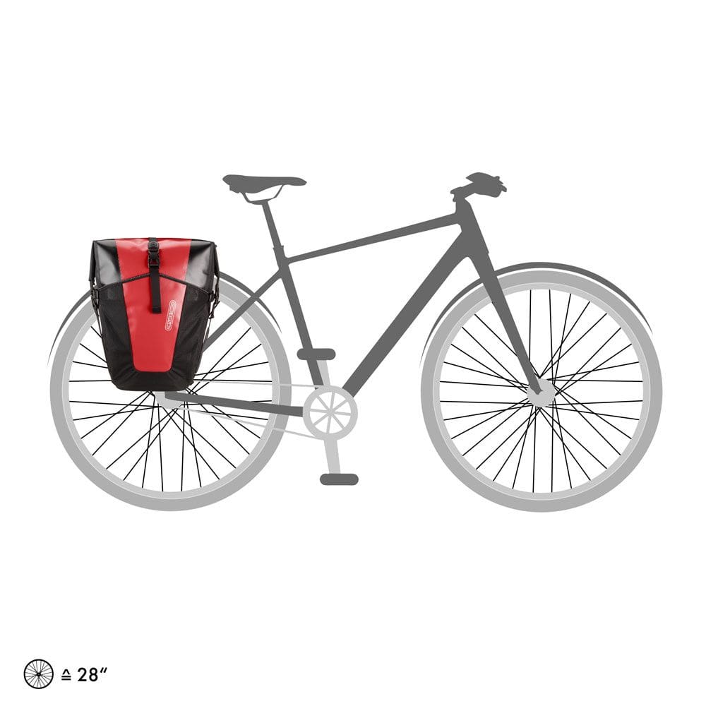 Ortlieb Back-Roller Pro Classic QL2.1 Waterproof Pannier Bag Pair Red Black Bike