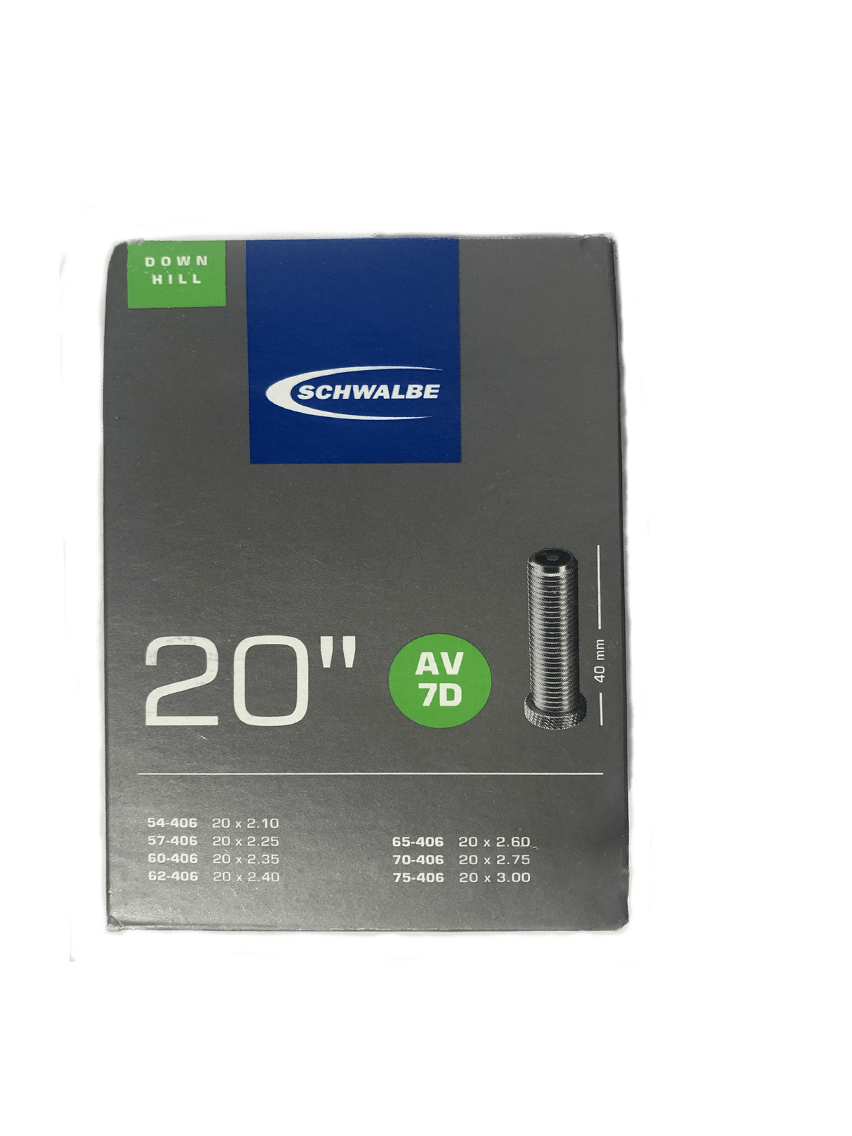 Schwalbe Tube AV07D Schrader 20x2.10 3.00