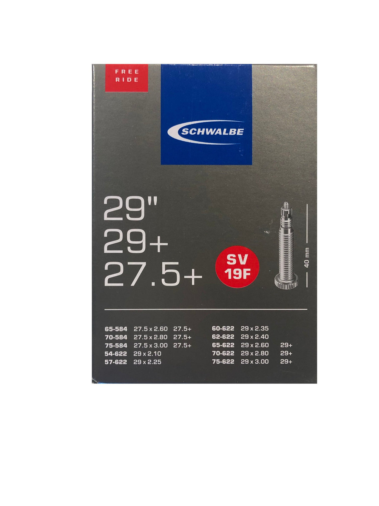 Schwalbe Tube SV19-29 x 2.10 3.00 Presta Freeride