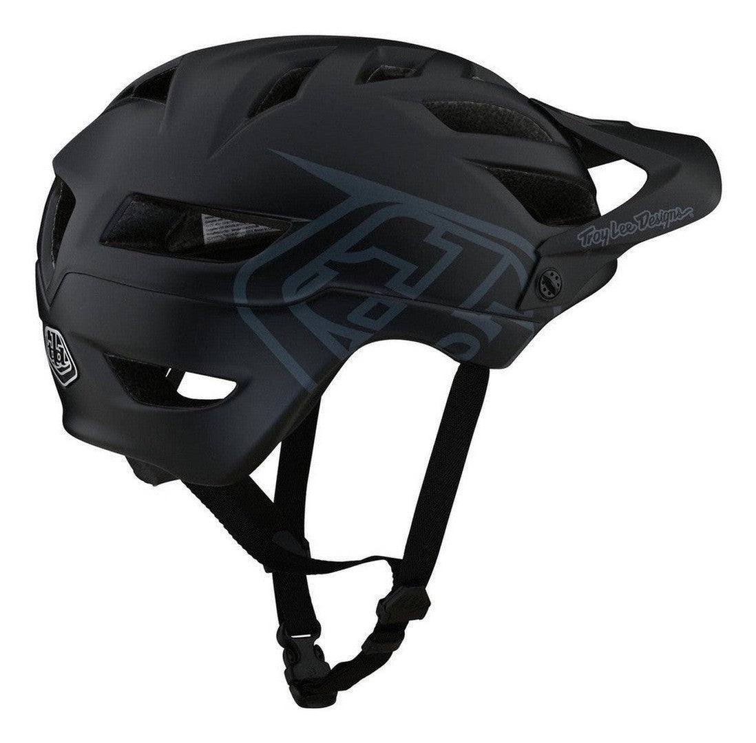 Troy Lee Designs A1 AS MIPS Helmet - Classic Black Left Side