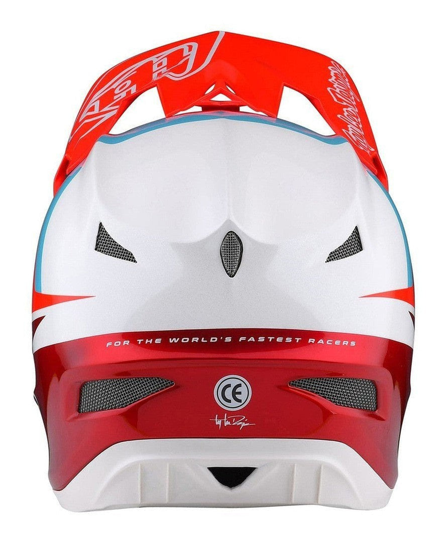 TLD D3 AS Fiberlite Helmet Slant Red Back