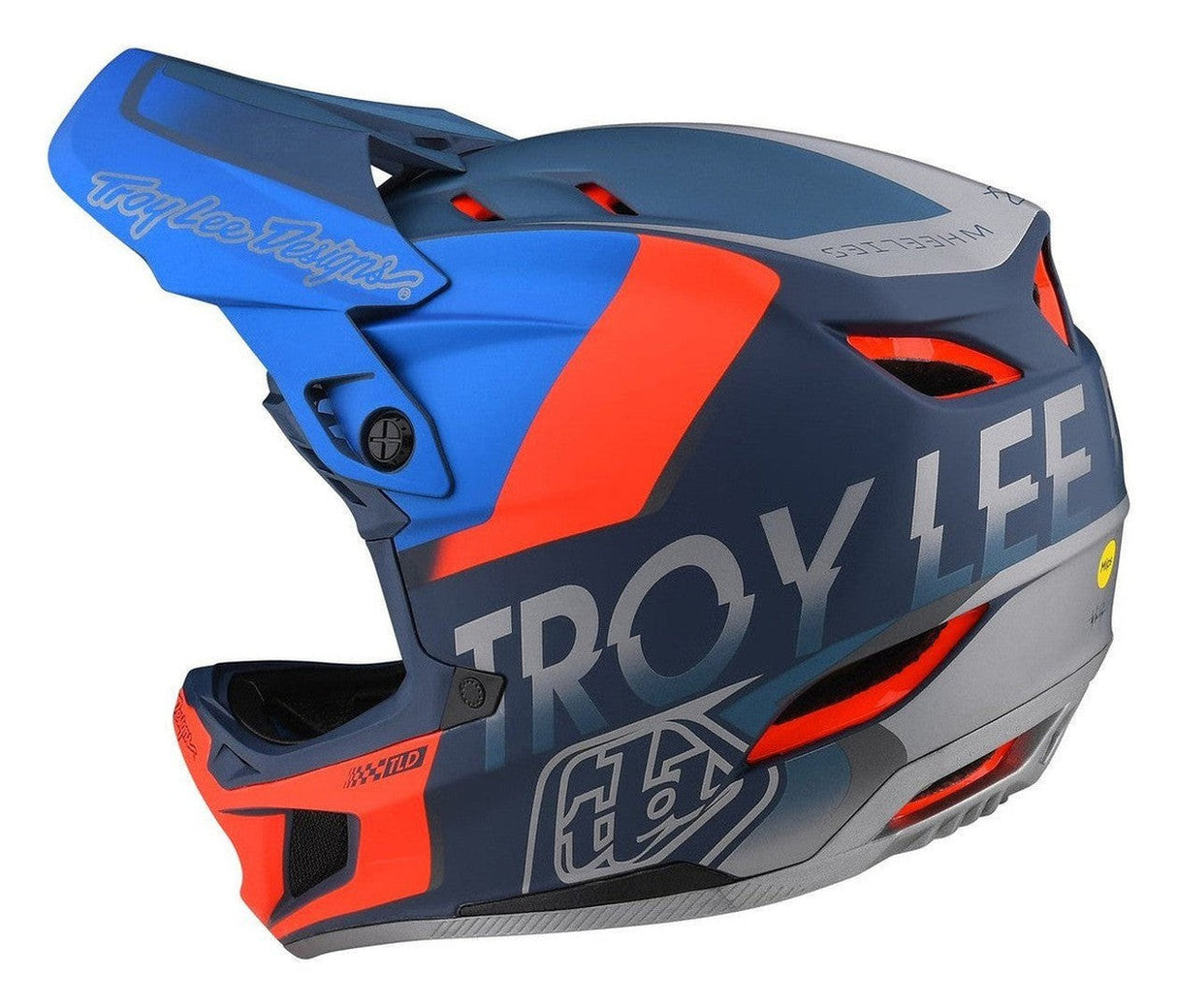 TLD D4 AS Composite Helmet Qualifier Red Back Angle Left