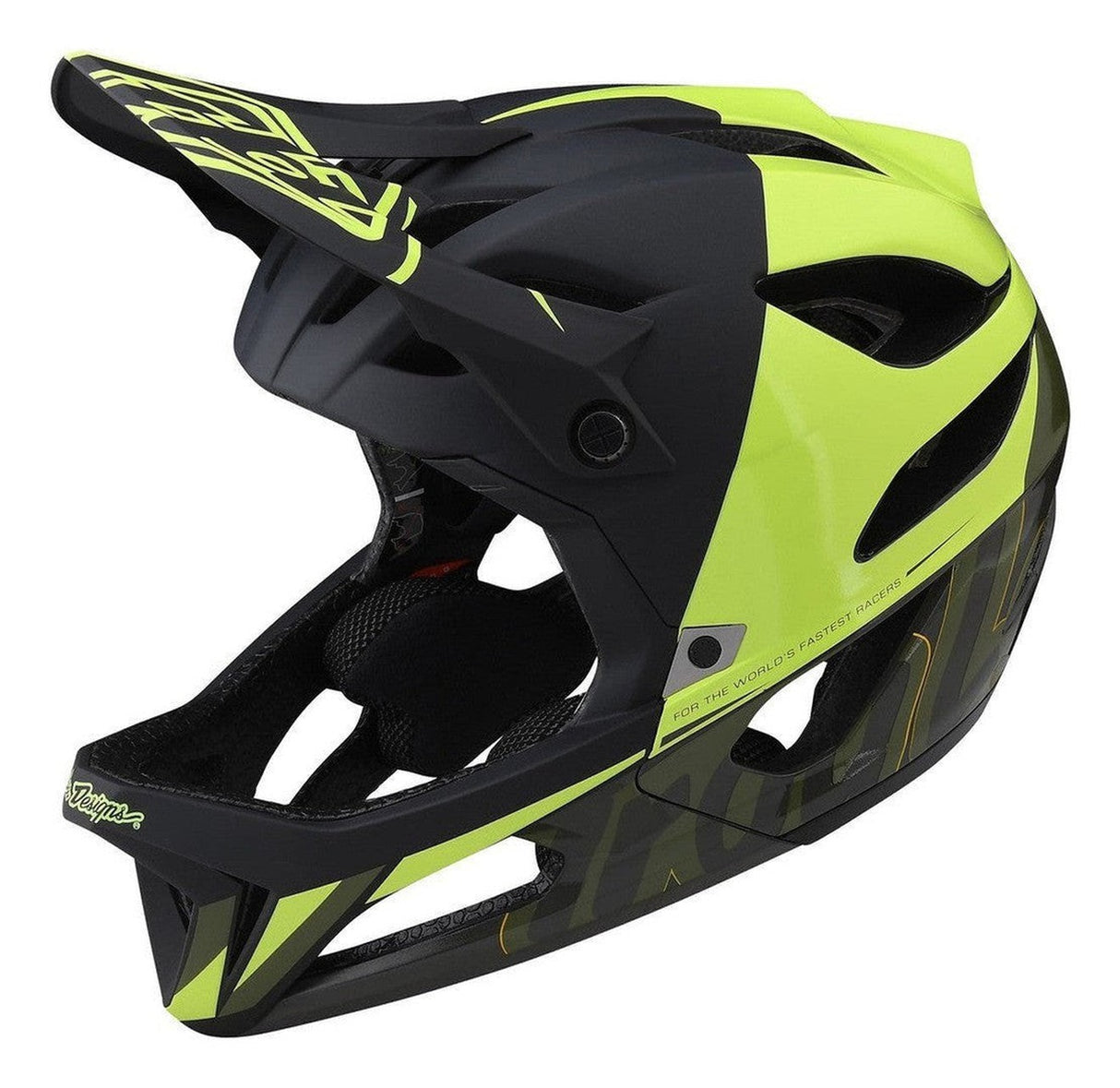 TLD Stage MIPS Helmet Nova Glow Yellow Front Angle Left