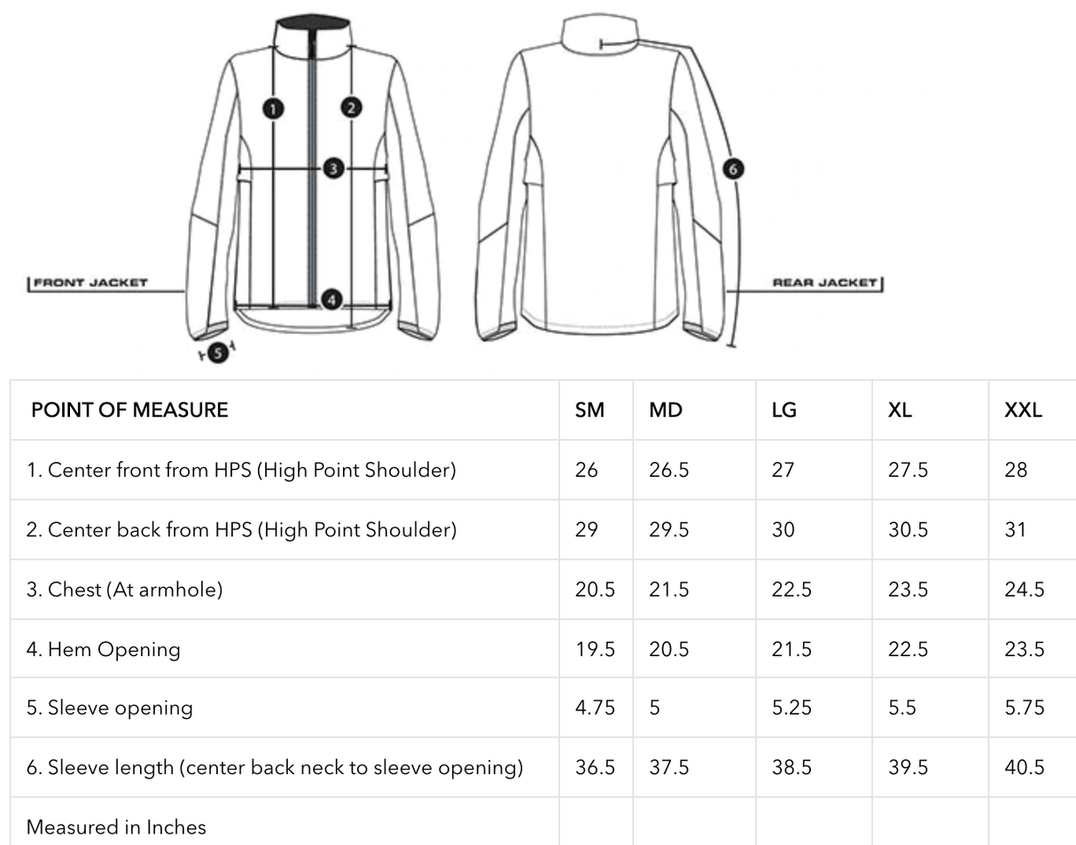 Troy Lee Designs Descent Jacket Size Chart