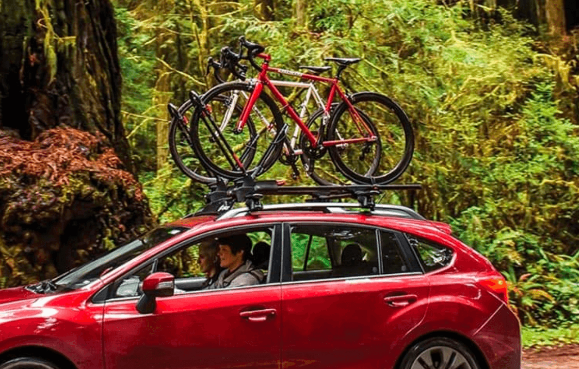 Attaching bike rack to outlet car