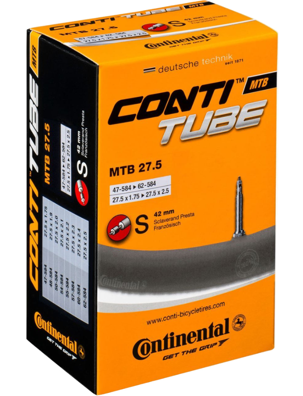 Continental MTB 27.5" S42 27.5x1.75-2.5 Bike Tube