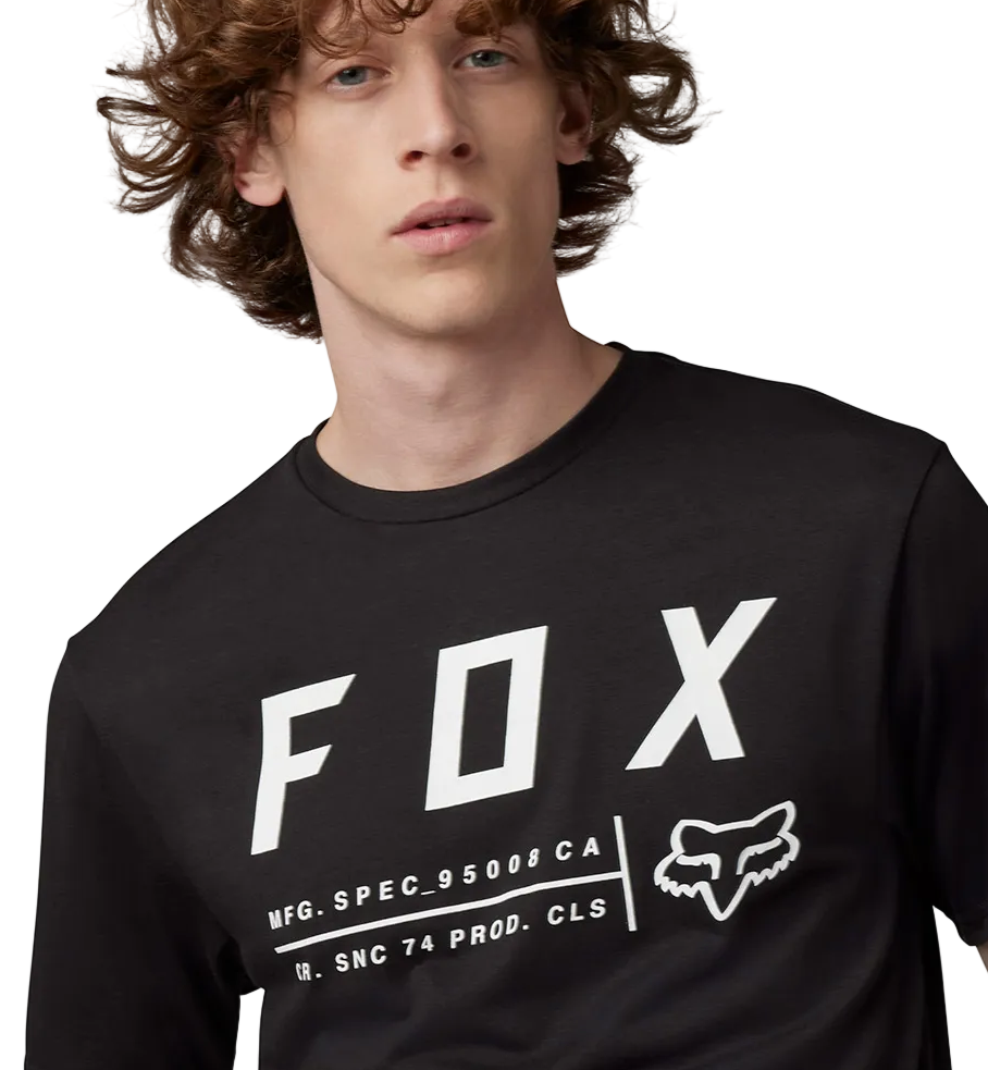 Fox NON STOP Short Sleeve TECH TEE Black DETAILS