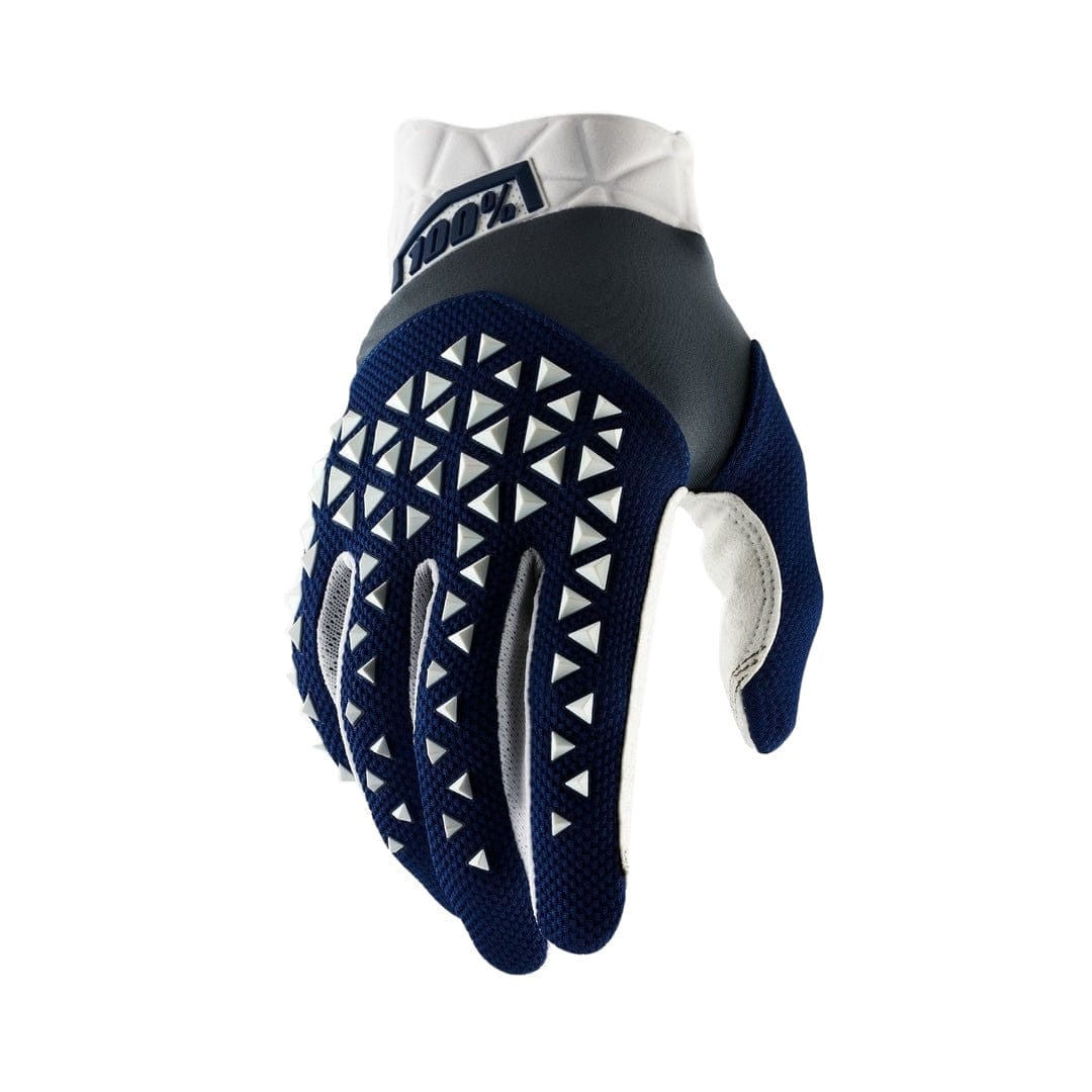 100 Percent AIRMATIC Gloves Navy/Steel/White