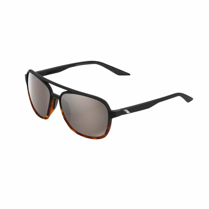 100 Percent Kasia Sunglasses Soft Black/Havana/HiPER Silver Lens