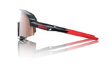 100 Percent Slendale Glasses Gloss Carbon/HiPER Crimson Silver Lens