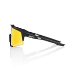 100 Percent Speedcraft Sunglasses Soft Black/Hiper Red Lens