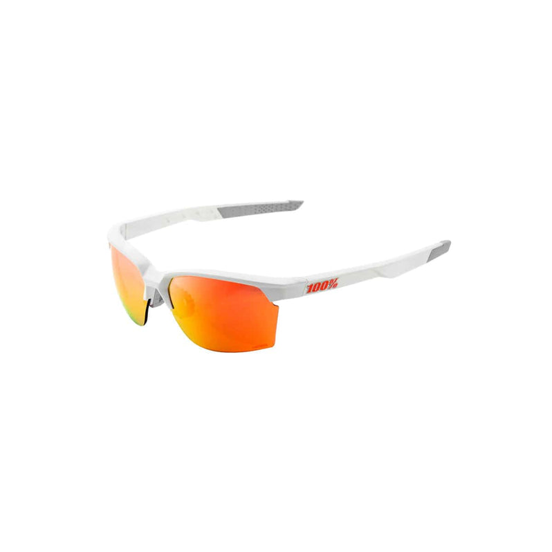 100 Percent Sportcoupe Sunglasses Matte White/HiPER Red Mirror Lens