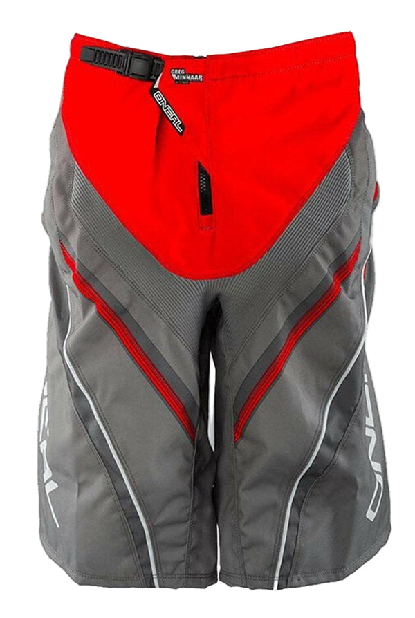 ONeal Element FR Red/Grey Shorts FRONT 