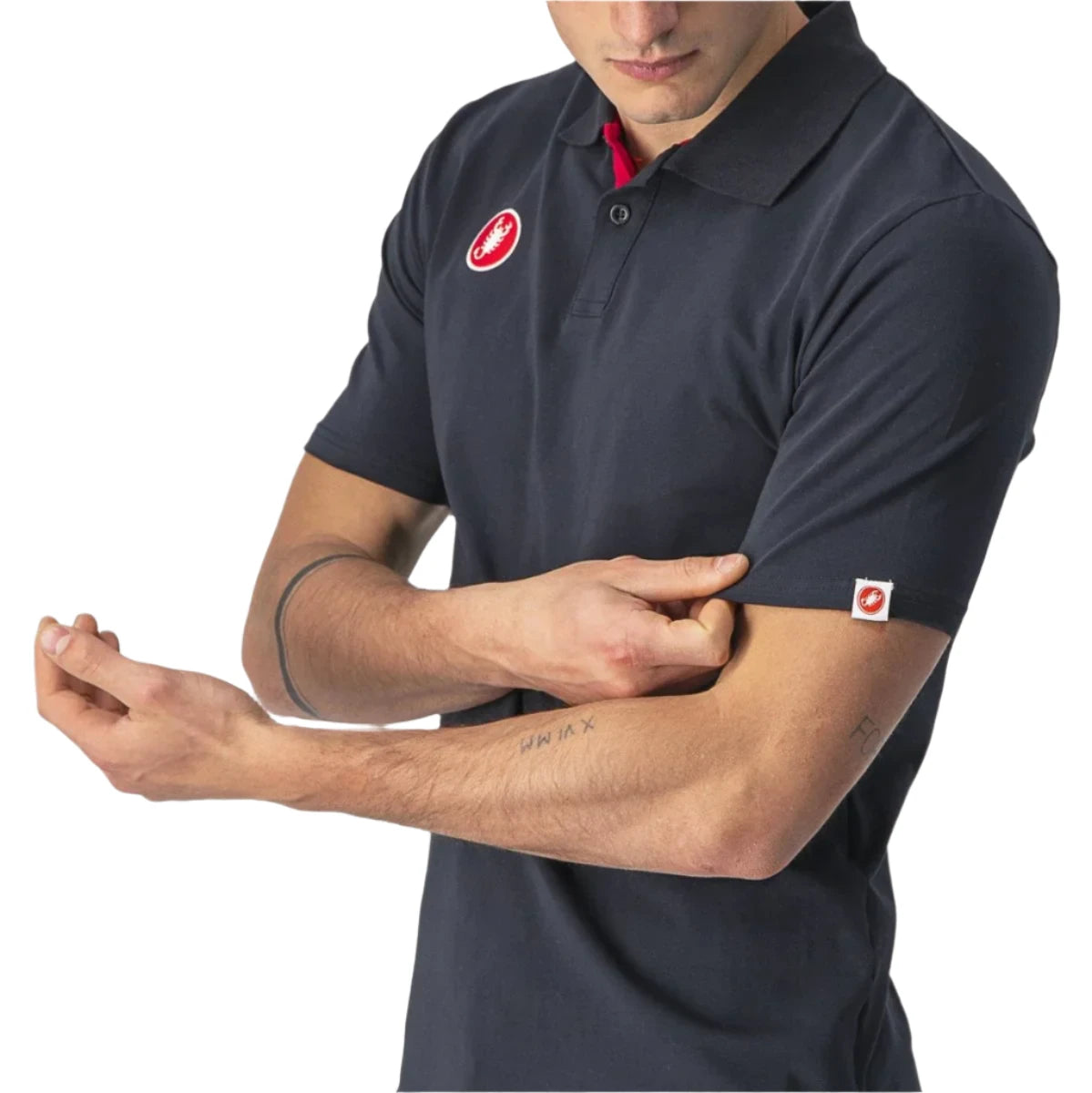 CASTELLI RACE DAY POLO BLACK SLEEVE