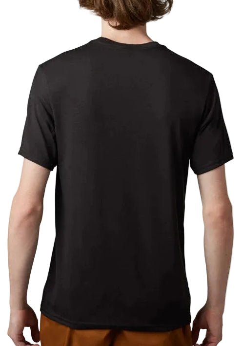 Fox TURNOUT Short Sleeve TECH TEE Black BACK FACING MODEL