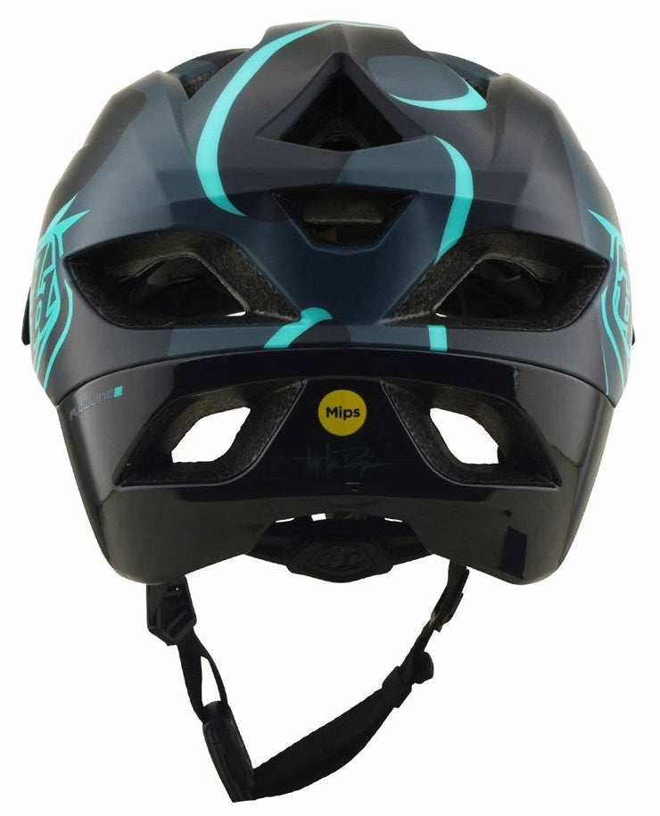 Troy Lee Designs Flowline SE MIPS Helmet Badge Carbon/Real Teal